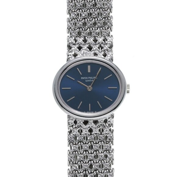 PATEK PHILIPPE 4176/1 blue Ladies Watches Hand Winding Used Ginzo - Picture 1 of 5